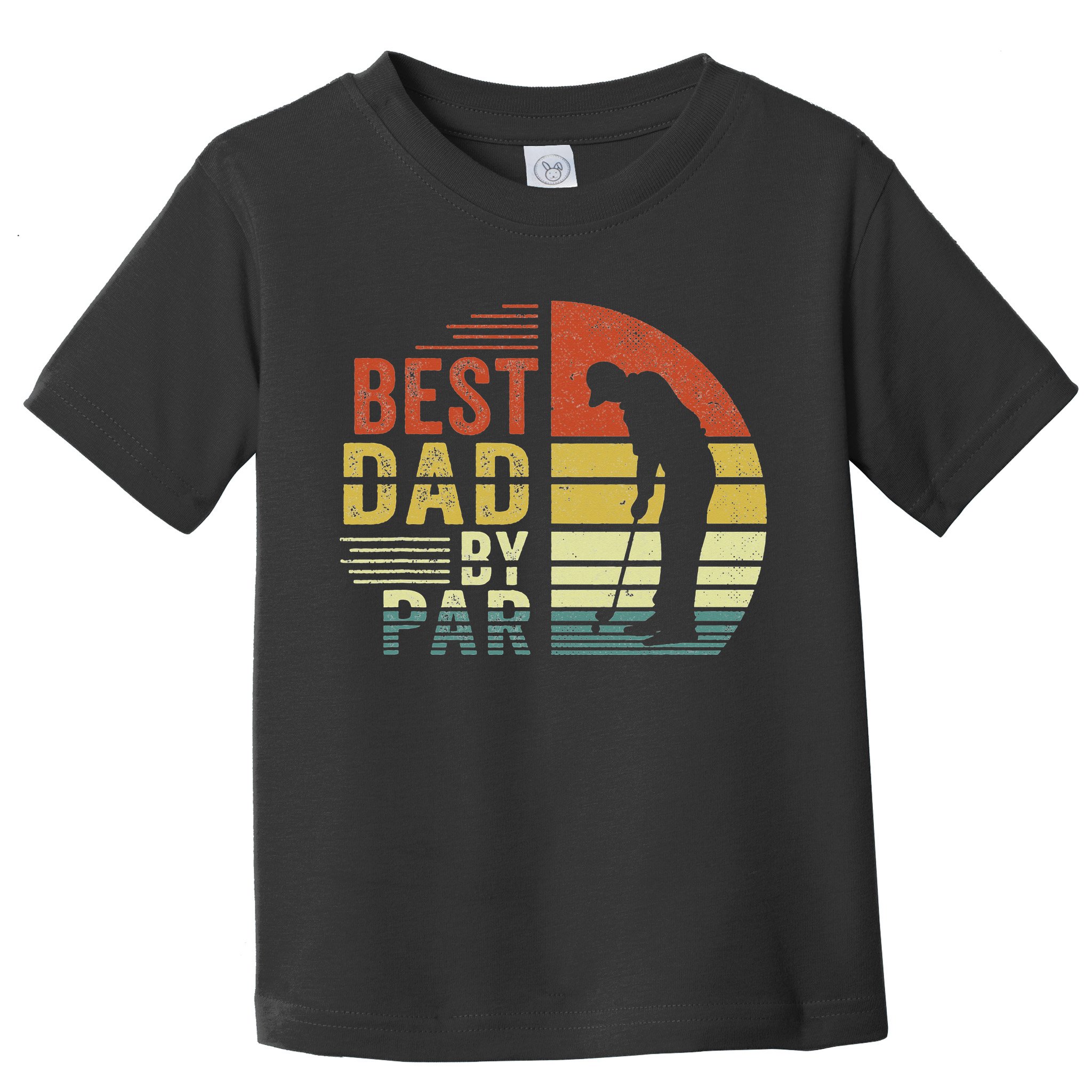 Best Dad By Par Golf Golfer Vintage Father's Day Toddler T-Shirt