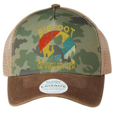 Bigfoot Doesn't Believe In You Either Legacy Tie Dye Trucker Hat