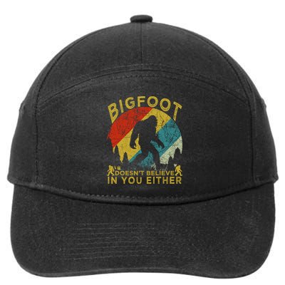 Bigfoot Doesn't Believe In You Either 7-Panel Snapback Hat