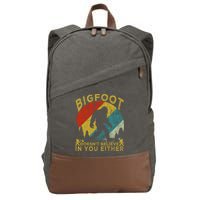 Bigfoot Doesn't Believe In You Either Cotton Canvas Backpack