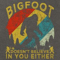 Bigfoot Doesn't Believe In You Either Cotton Canvas Backpack