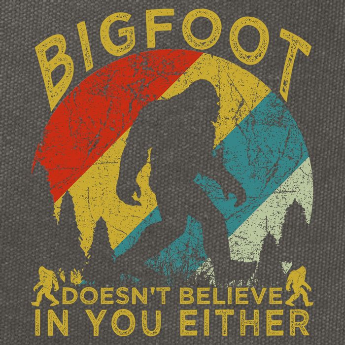 Bigfoot Doesn't Believe In You Either Cotton Canvas Backpack