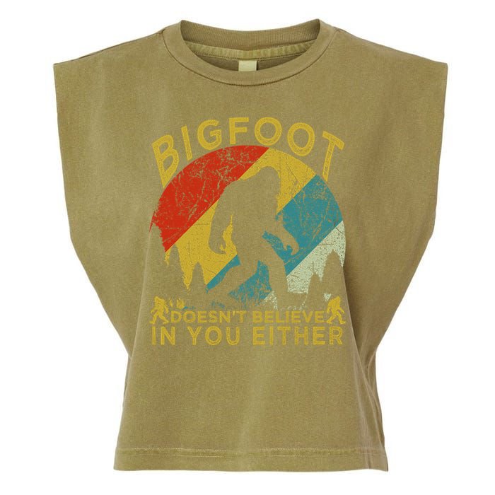Bigfoot Doesn't Believe In You Either Garment-Dyed Women's Muscle Tee