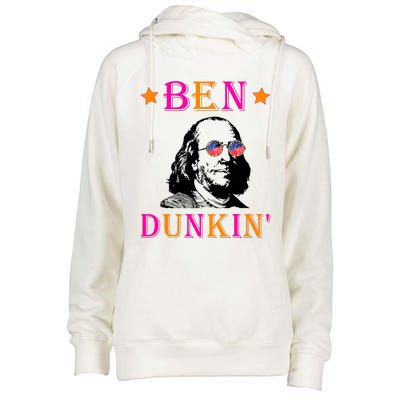 Ben Doughnut Womens Funnel Neck Pullover Hood