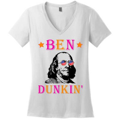 Ben Doughnut Women's V-Neck T-Shirt