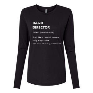 Band Director Womens Cotton Relaxed Long Sleeve T-Shirt