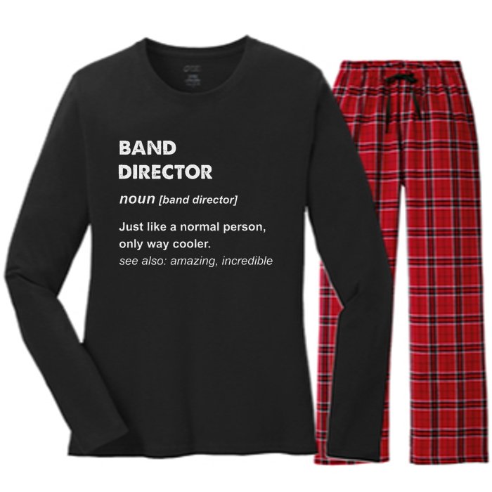 Band Director Women's Long Sleeve Flannel Pajama Set 