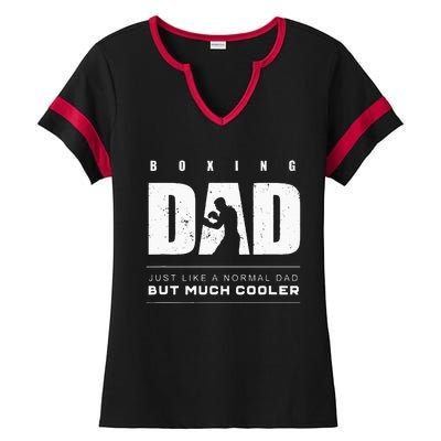 Boxing Dad Boxing Ladies Halftime Notch Neck Tee