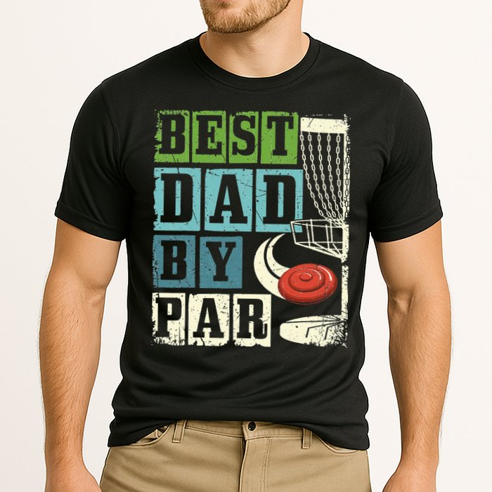 Best Dad By Par Funny Disc Golf Player Flying Disc Golfer Cooling Performance Crew T-Shirt