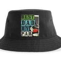 Best Dad By Par Funny Disc Golf Player Flying Disc Golfer Sustainable Bucket Hat