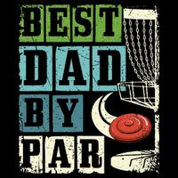 Best Dad By Par Funny Disc Golf Player Flying Disc Golfer Sustainable Bucket Hat