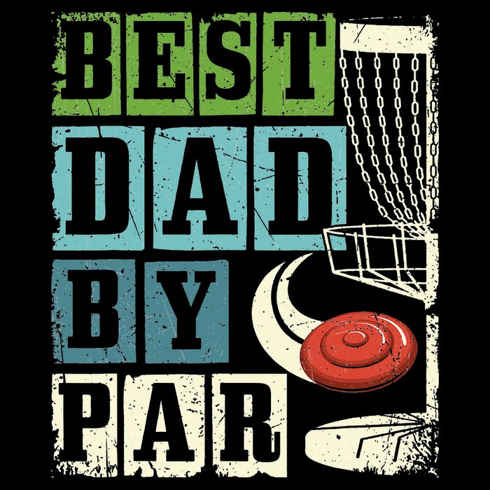Best Dad By Par Funny Disc Golf Player Flying Disc Golfer Sustainable Bucket Hat