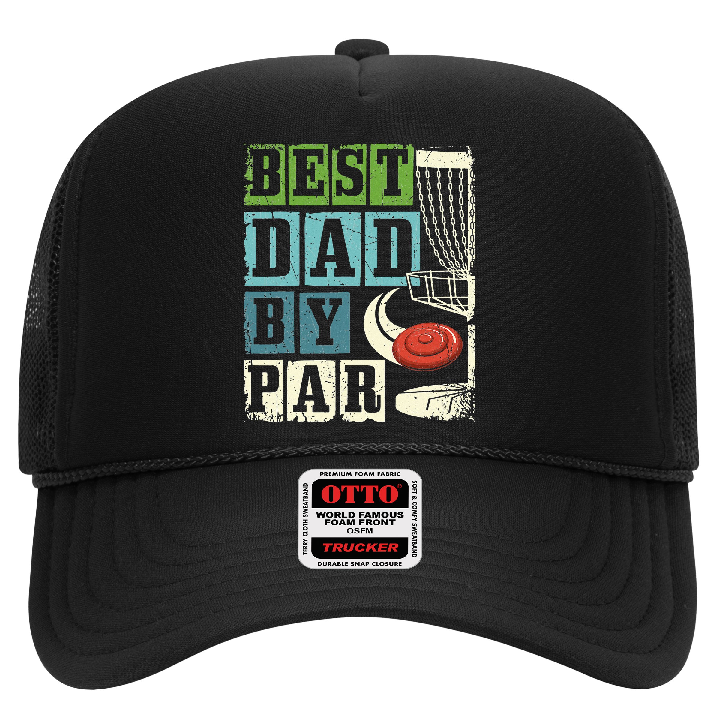 Best Dad By Par Funny Disc Golf Player Flying Disc Golfer Hat