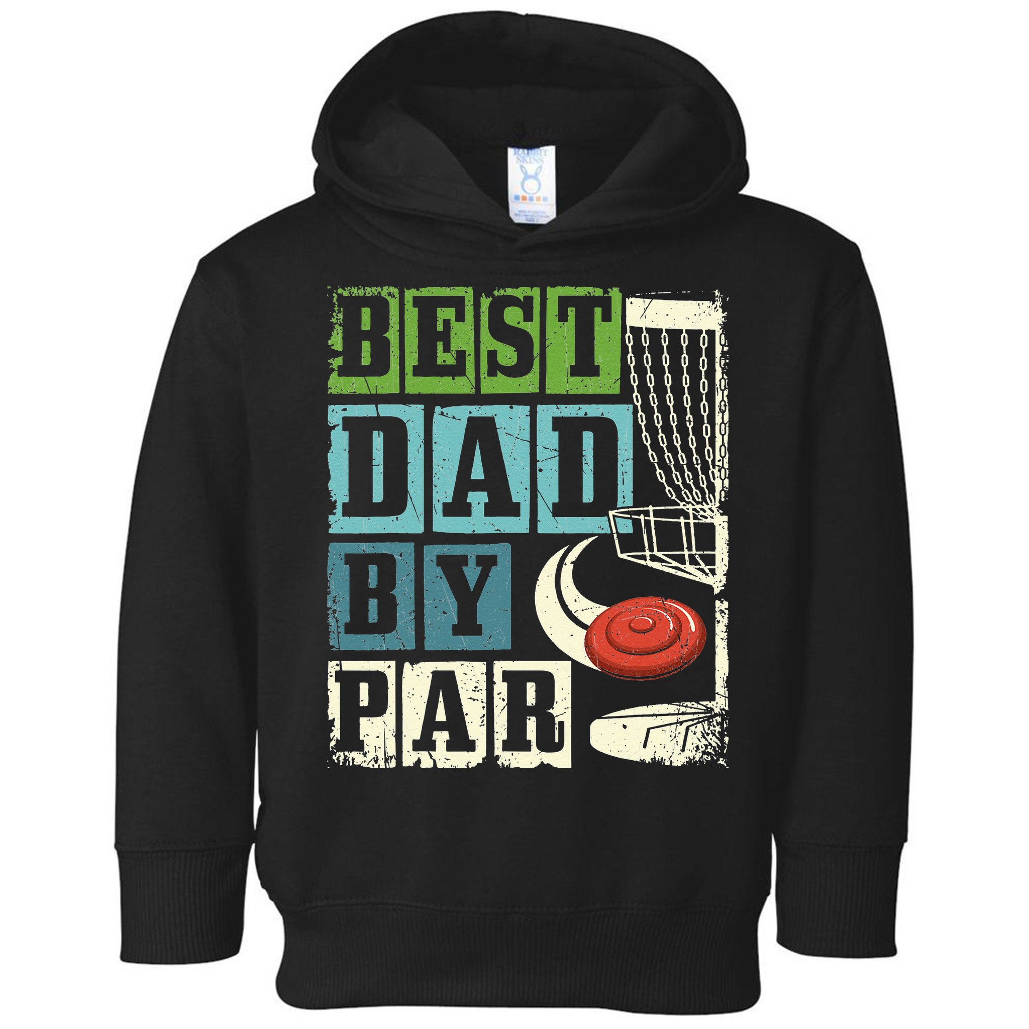 Best Dad By Par Funny Disc Golf Player Flying Disc Golfer Toddler Hoodie