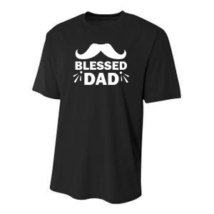 Blessed Dad Youth Performance Sprint T-Shirt