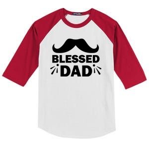 Blessed Dad Kids Colorblock Raglan Jersey