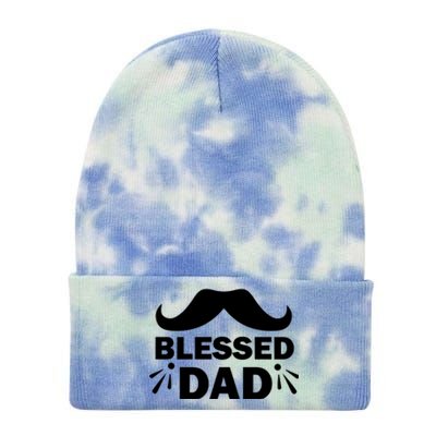 Blessed Dad Tie Dye 12in Knit Beanie