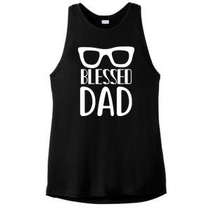 Blessed Dad Ladies PosiCharge Tri-Blend Wicking Tank