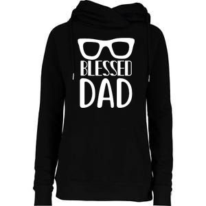 Blessed Dad Womens Funnel Neck Pullover Hood