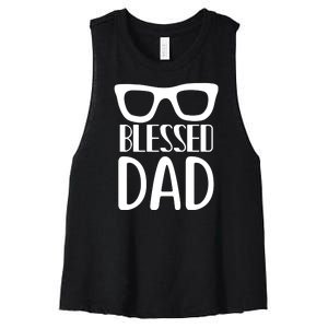 Blessed Dad Women's Racerback Cropped Tank