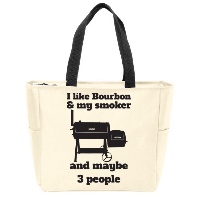 Best Dad BBQ Smoker Grill Lover Bourbon Whiskey Zip Tote Bag