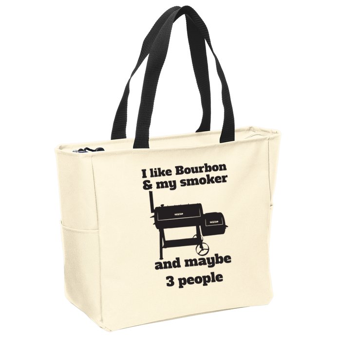 Best Dad BBQ Smoker Grill Lover Bourbon Whiskey Zip Tote Bag
