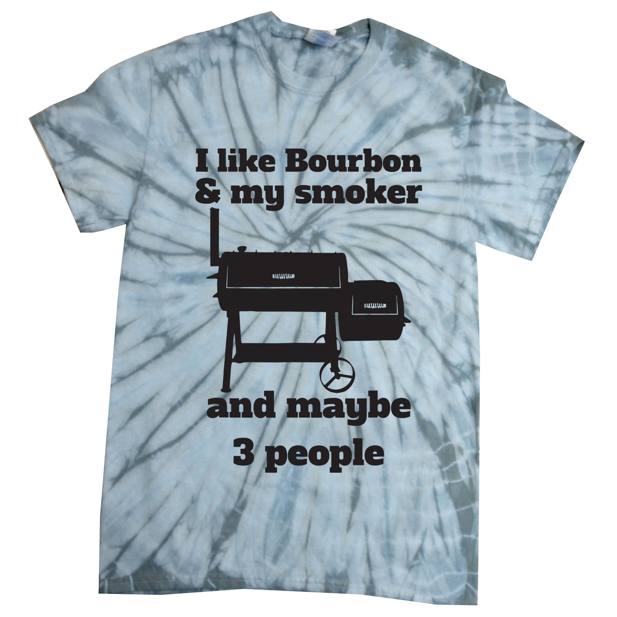 Best Dad BBQ Smoker Grill Lover Bourbon Whiskey Tie-Dye T-Shirt
