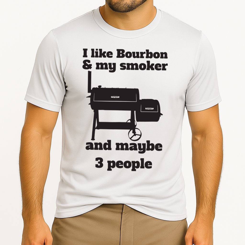 Best Dad BBQ Smoker Grill Lover Bourbon Whiskey Cooling Performance Crew T-Shirt
