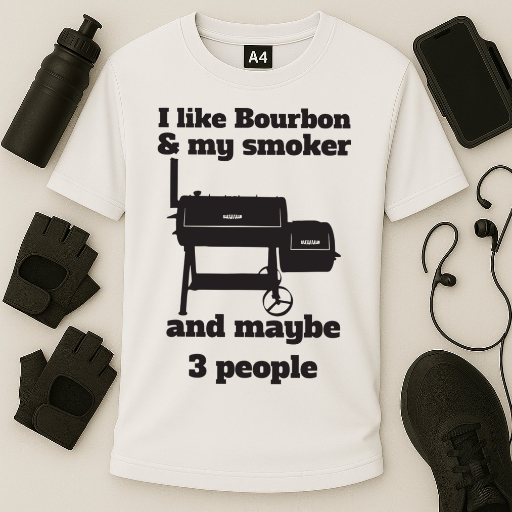 Best Dad BBQ Smoker Grill Lover Bourbon Whiskey Cooling Performance Crew T-Shirt