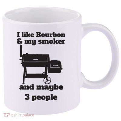 Best Dad BBQ Smoker Grill Lover Bourbon Whiskey 11oz C Handle Ceramic Mug