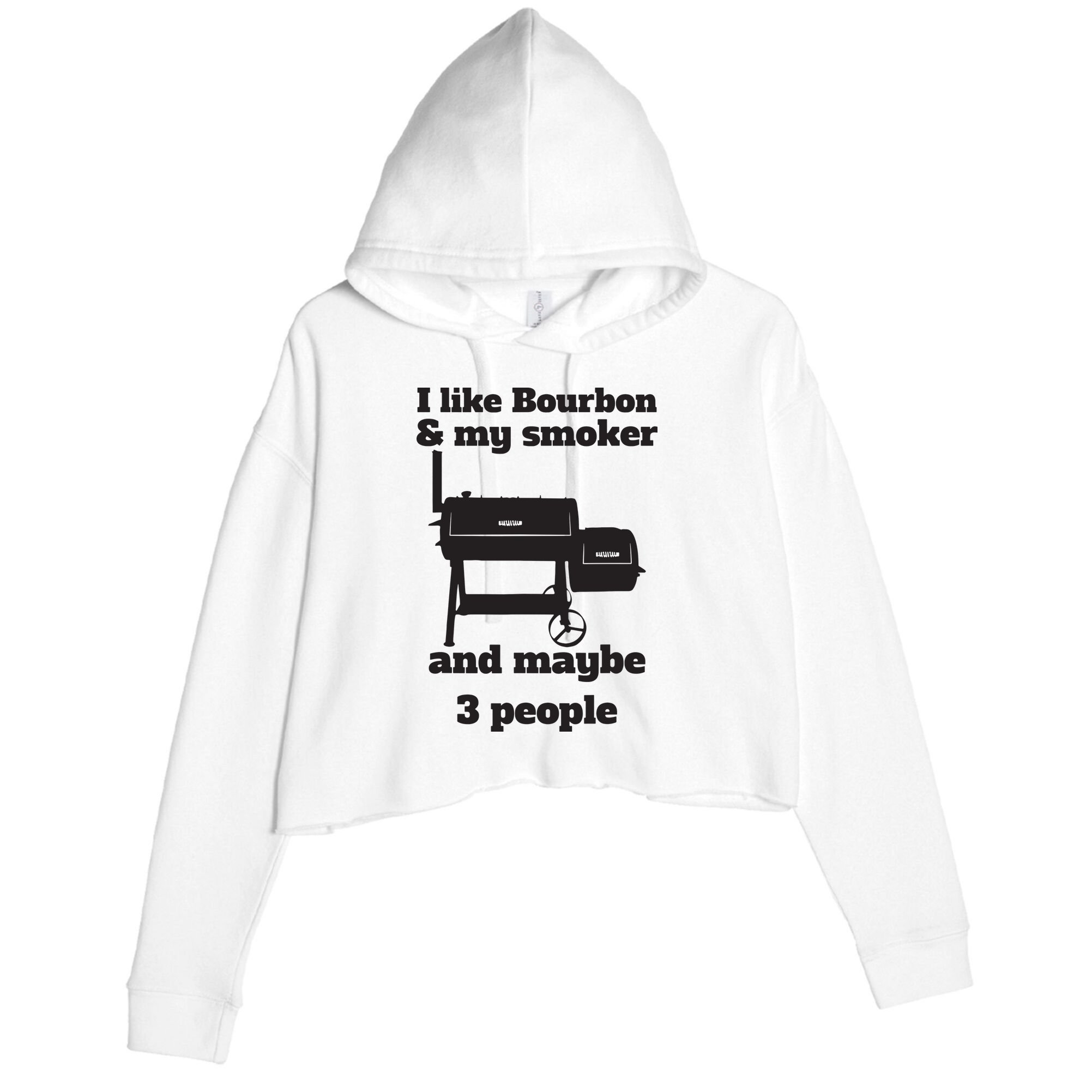 Best Dad BBQ Smoker Grill Lover Bourbon Whiskey Crop Fleece Hoodie