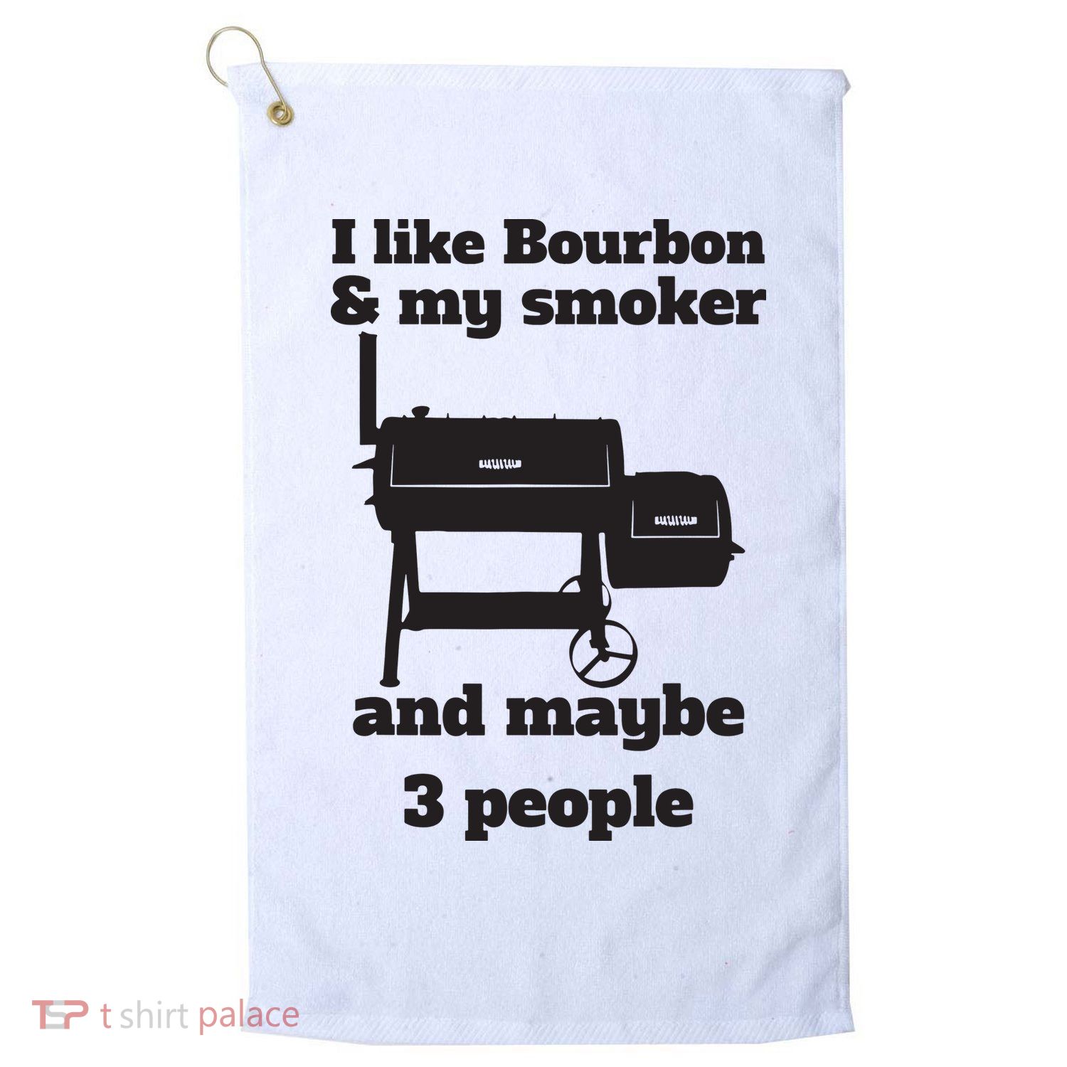 Best Dad BBQ Smoker Grill Lover Bourbon Whiskey Golf Towel