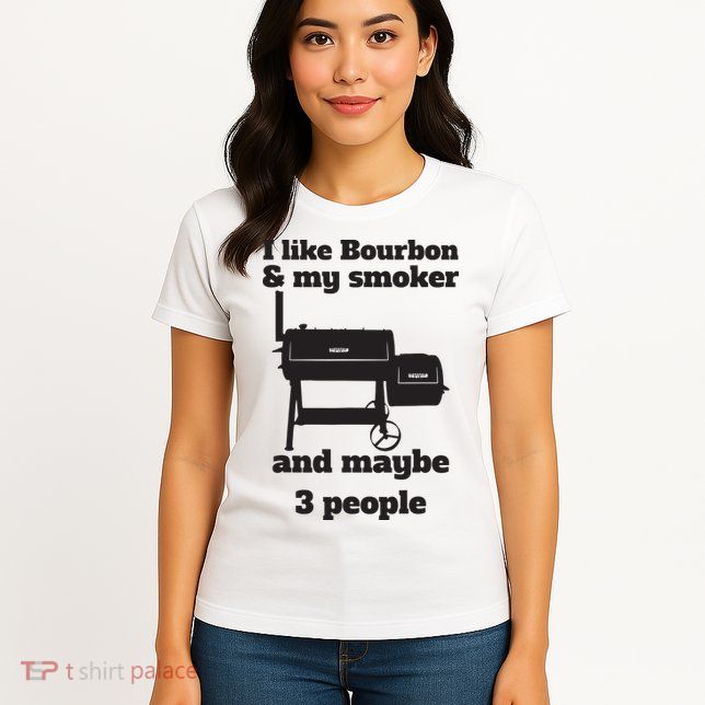 Best Dad BBQ Smoker Grill Lover Bourbon Whiskey Womens T-Shirt