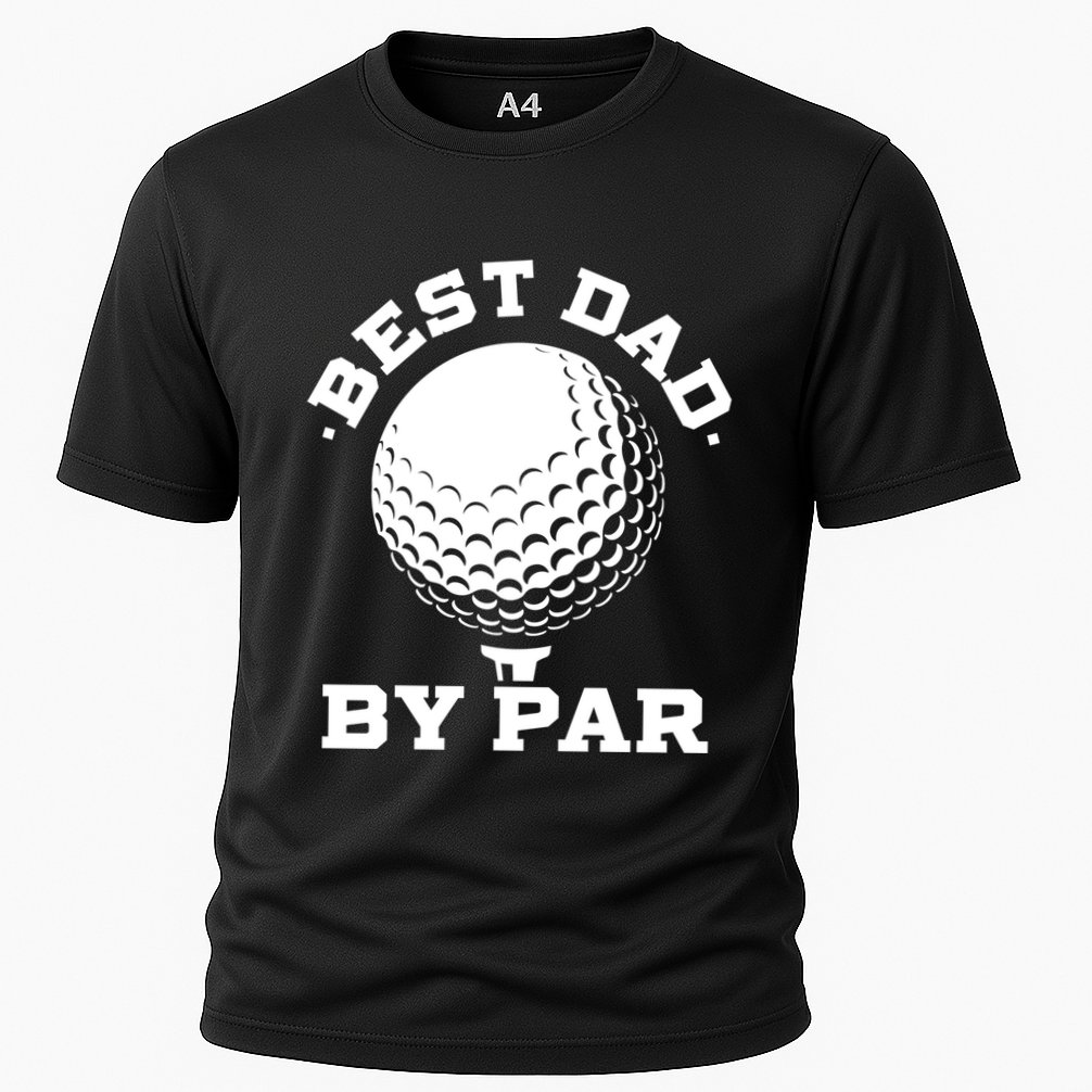 Best Dad By Par Gift Funny Golf Player Father's Day Gift Cooling Performance Crew T-Shirt