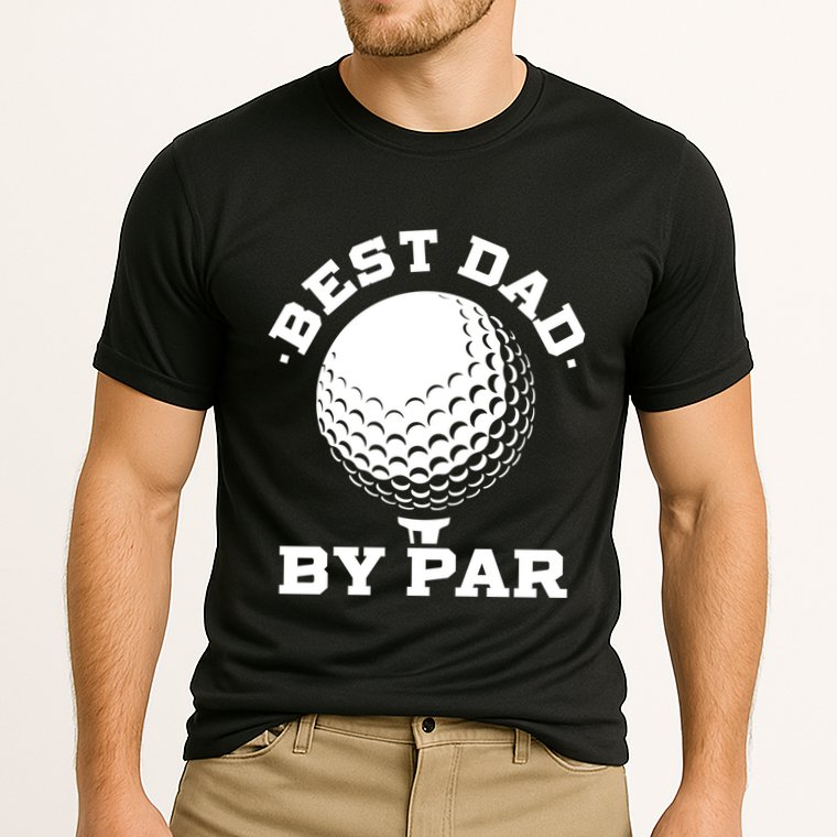 Best Dad By Par Gift Funny Golf Player Father's Day Gift Cooling Performance Crew T-Shirt
