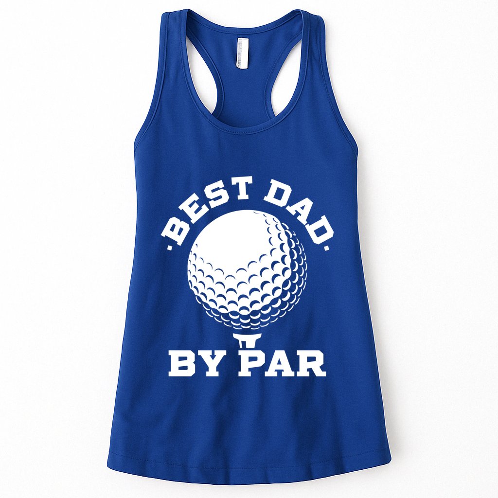 Best Dad By Par Gift Funny Golf Player Father's Day Gift Womens Tank Top
