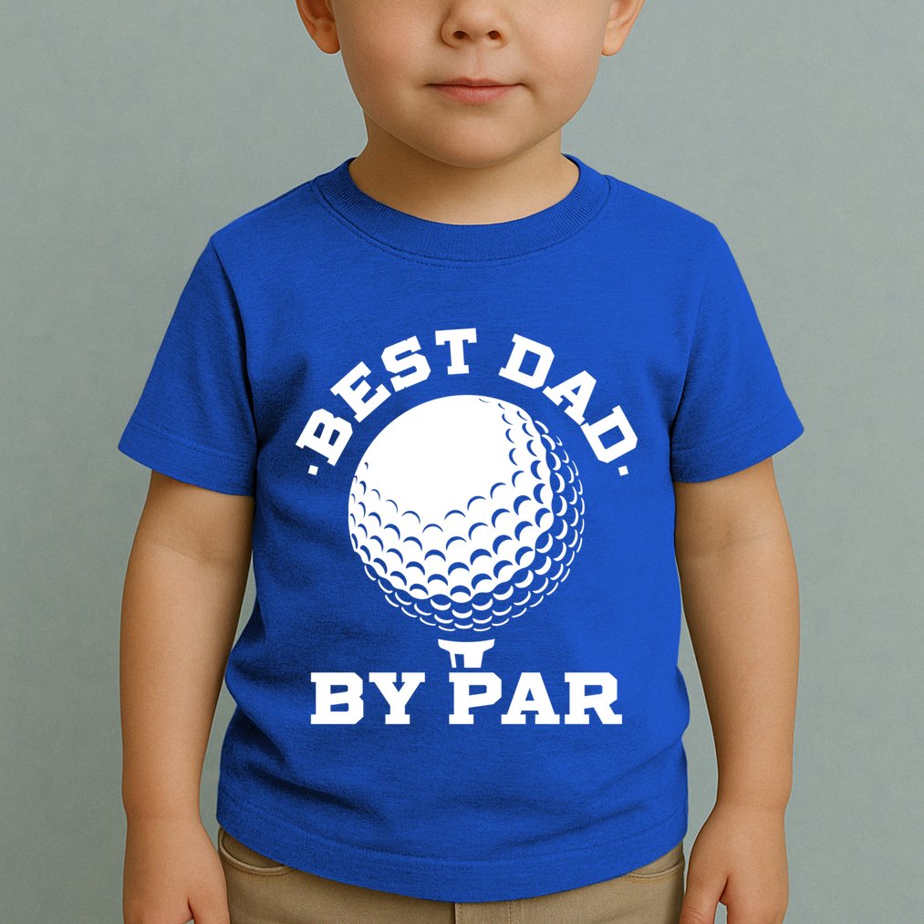 Best Dad By Par Gift Funny Golf Player Father's Day Gift Toddler T-Shirt