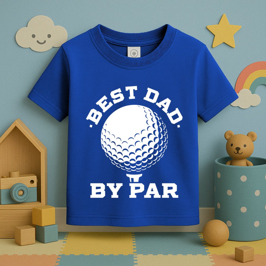 Best Dad By Par Gift Funny Golf Player Father's Day Gift Toddler T-Shirt