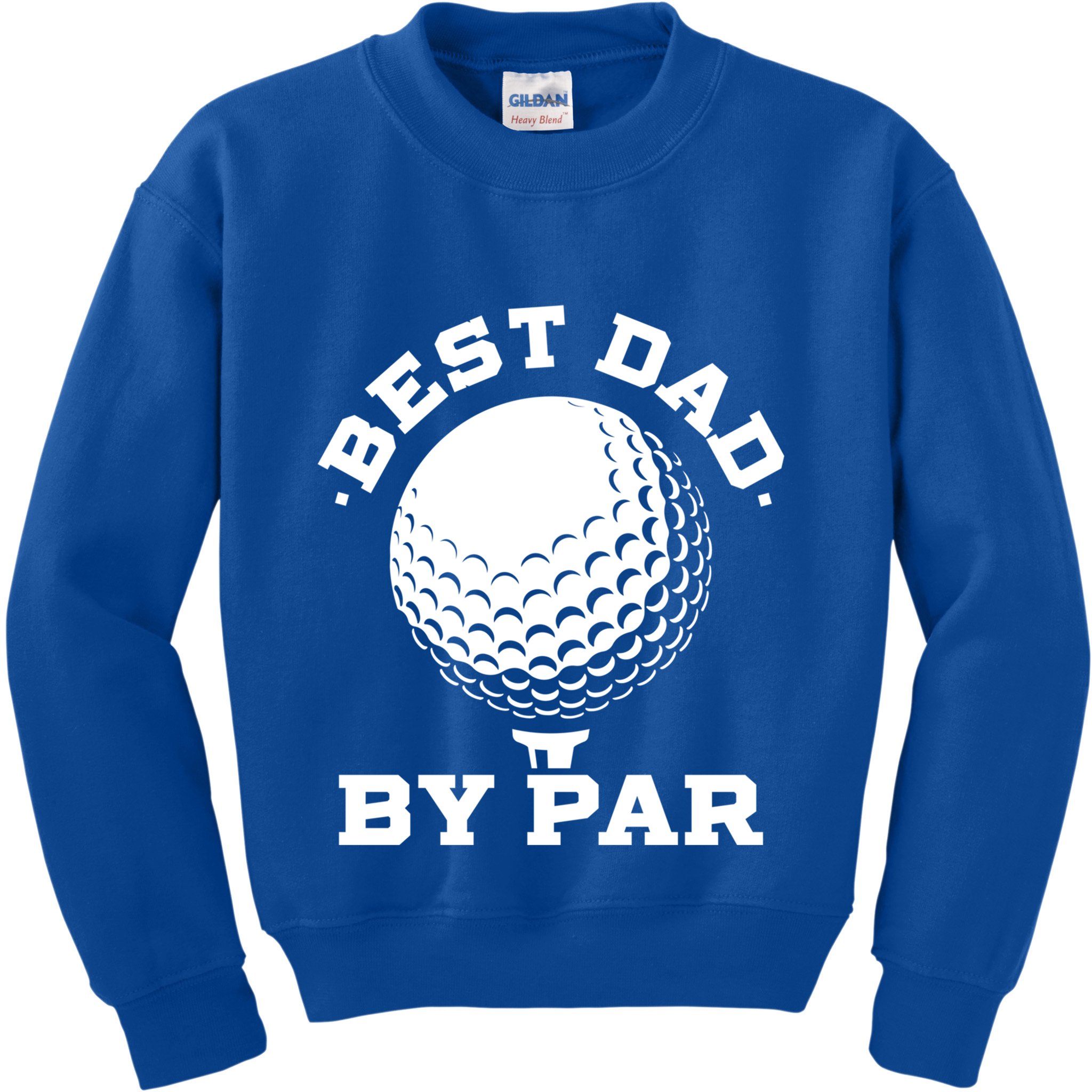 Best Dad By Par Gift Funny Golf Player Father's Day Gift Kids Sweatshirt
