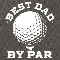 Best Dad By Par Gift Funny Golf Player Father's Day Gift Cotton Canvas Backpack