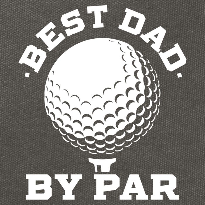 Best Dad By Par Gift Funny Golf Player Father's Day Gift Cotton Canvas Backpack