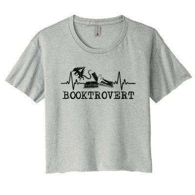 Booktrovert Dragons Book Lover Reading Great Gift Women's Crop Top Tee