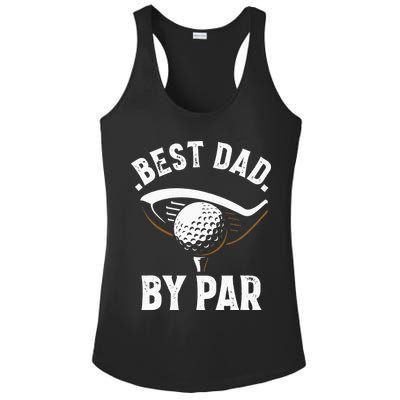 Best Dad by Par Funny Golf Player Father's Day Ladies PosiCharge Competitor Racerback Tank