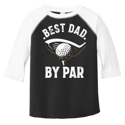 Best Dad by Par Funny Golf Player Father's Day Toddler Fine Jersey T-Shirt