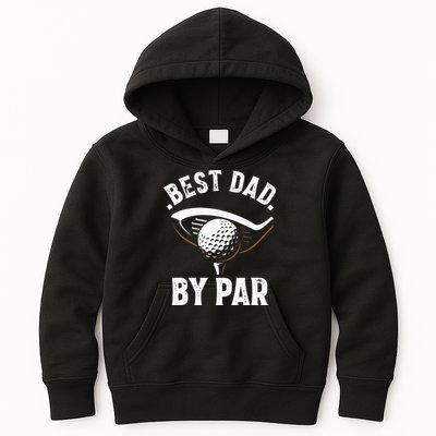 Best Dad by Par Funny Golf Player Father's Day Kids Hoodie