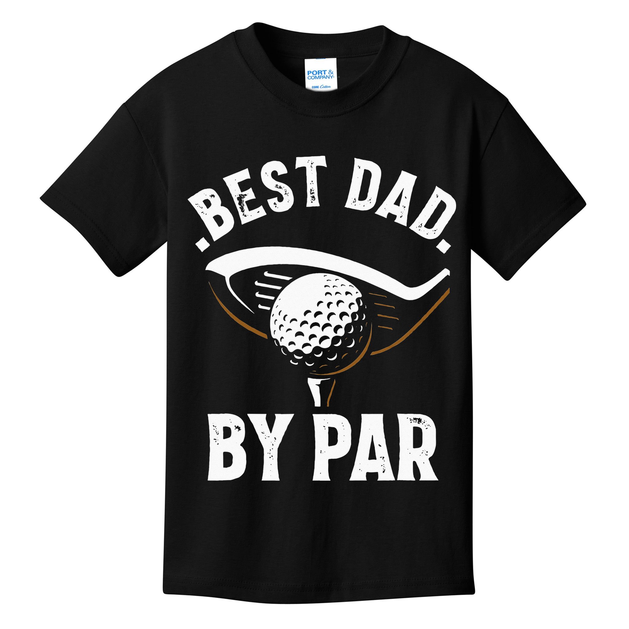 Best Dad by Par Funny Golf Player Father's Day Kids T-Shirt