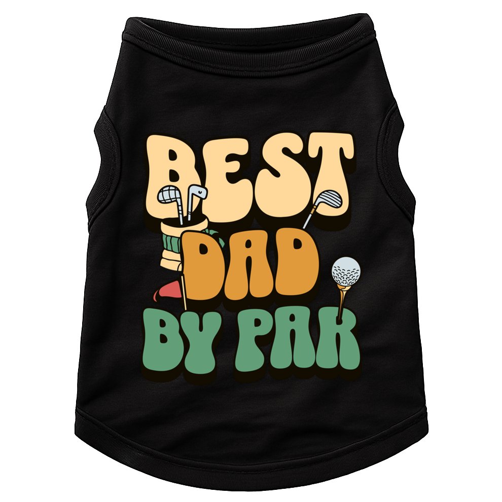 Best Dad By Par Golf FatherS Day Birthday Gift Doggie Tank