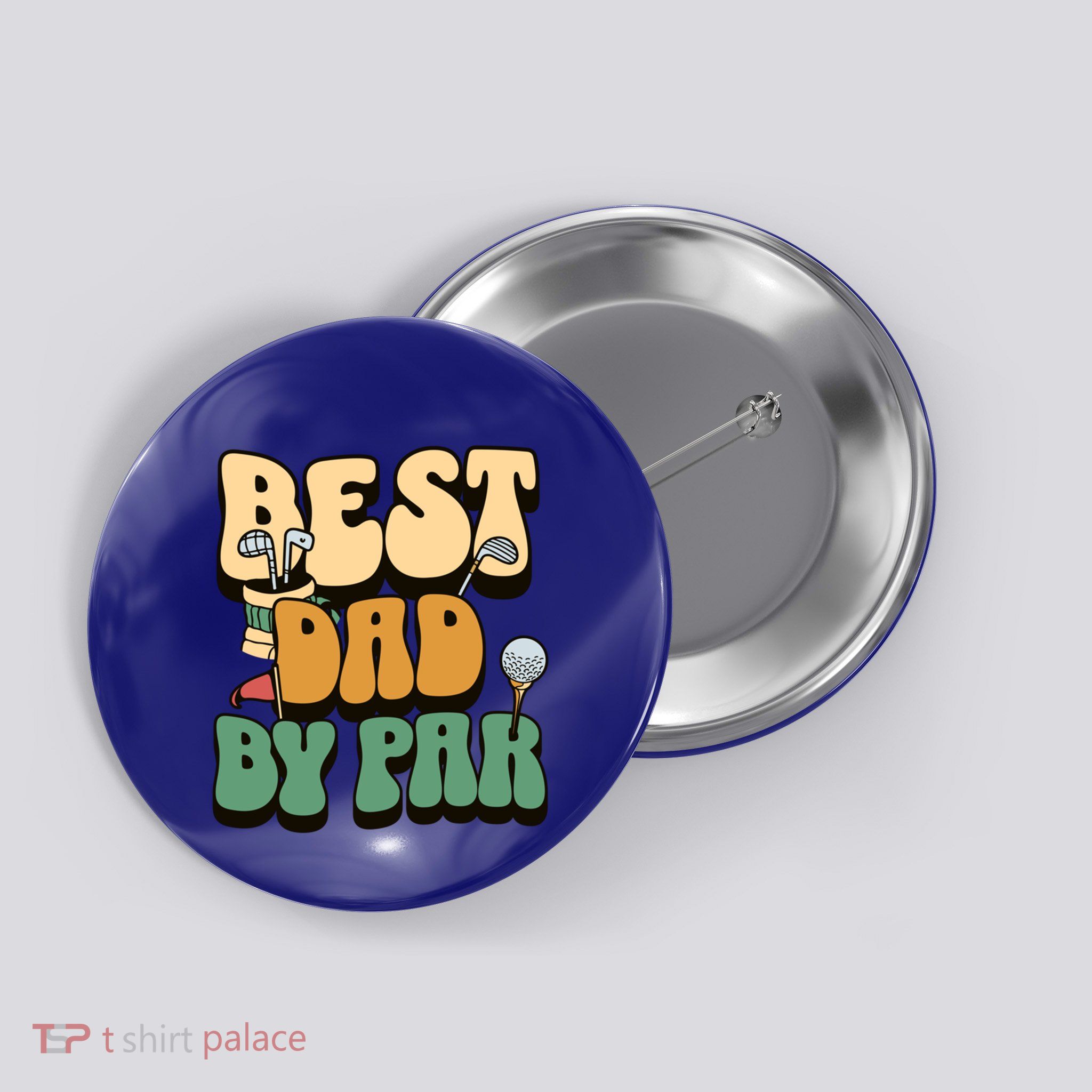 Best Dad By Par Golf FatherS Day Birthday Gift Button
