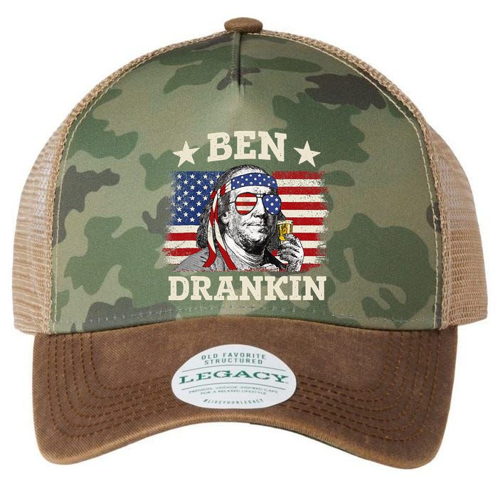 Ben Drankin Benjamin Franklin 4th Of July Funny Drinking Legacy Tie Dye Trucker Hat