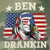 Ben Drankin Benjamin Franklin 4th Of July Funny Drinking Legacy Tie Dye Trucker Hat